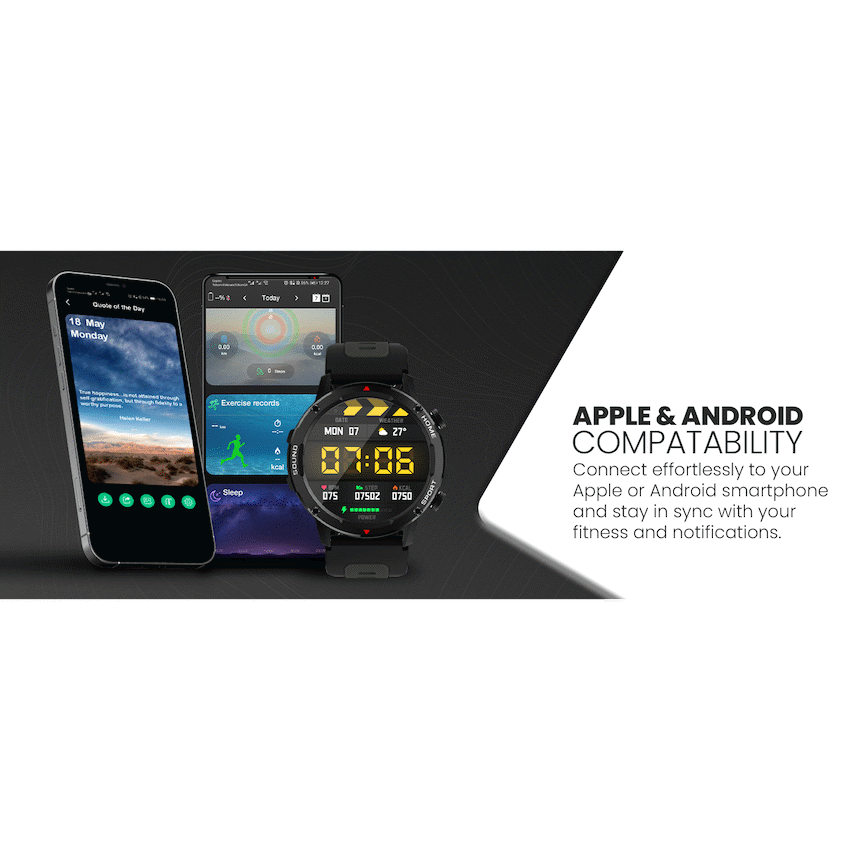 Volkano Power Series Smart Watch - Black