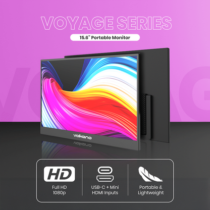 Volkano Voyage Series Portable Monitor 15.6" USB-C Power