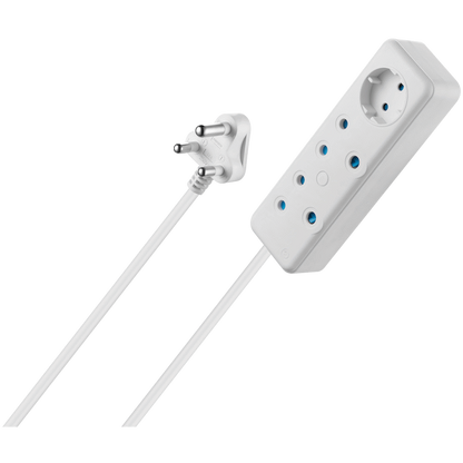SWITCHED 3 Way Multiplug - White