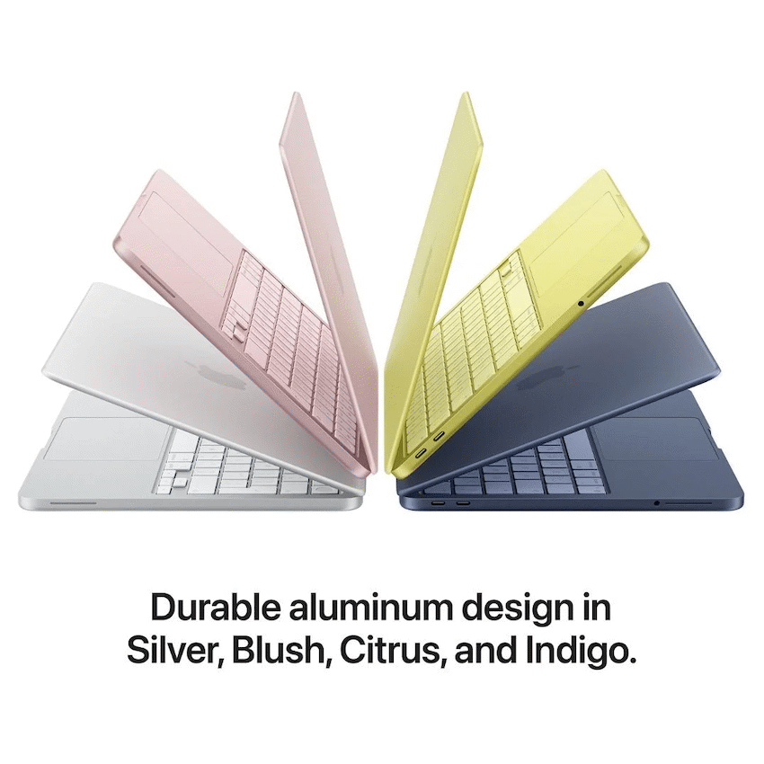 13" Macbook Neo Laptop: Apple A18 Pro chip with 6 Core CPU and 5 Core GPU, 8GB, 256GB SSD - Citrus