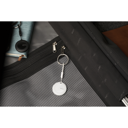 MiTag Apple-Compatible Tag with Leather Keychain Accessory - 1 Pack
