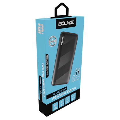 Bounce Juiced Series 10000mah Power Bank - Black