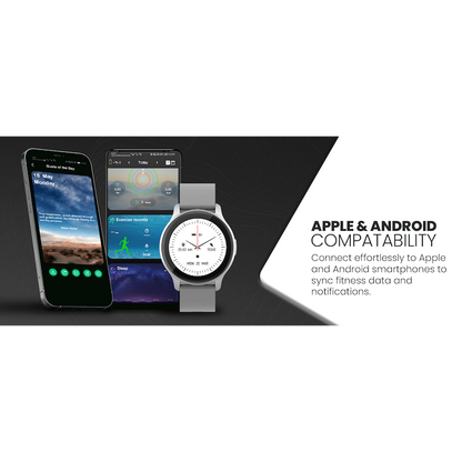 Volkano Active Tech Trend series Watch with heart rate monitor - Silver