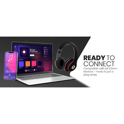 Volkano Falcon Headphones with Microphone - Black