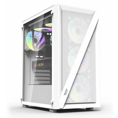 darkFlash Computer Case DK260 Air White (with 4 ARGB Fans)
