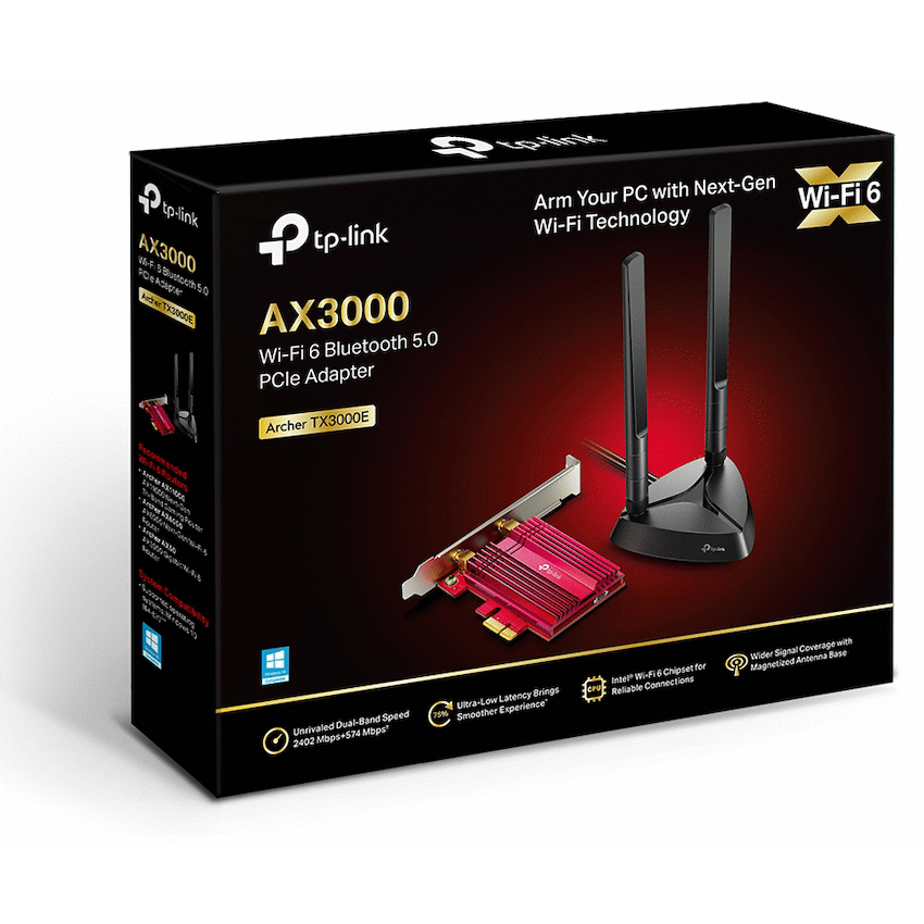 TP-Link Archer TX3000E AX3000 Wi-Fi 6 Bluetooth 5.0 PCI Express Adapter