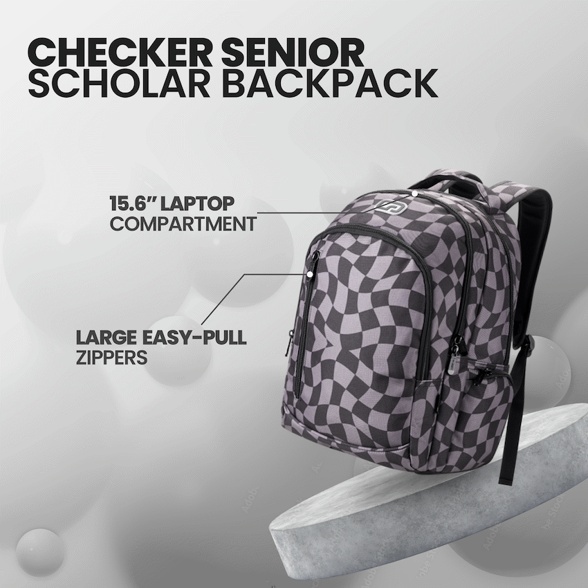 Quest Checker Senior Scholar Backpack Grey