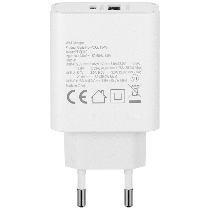 Pro Bass Dual USB + Type-C Wall Charger 32w