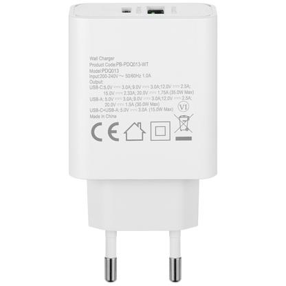 Pro Bass Dual USB + Type-C Wall Charger 32w