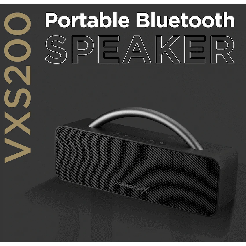 VolkanoX VXS200 Portable Bluetooth Speaker - Black