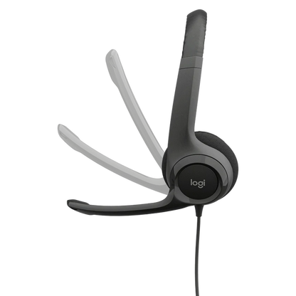 Logitech(R) H390 USB Computer Headset - Midnight Black