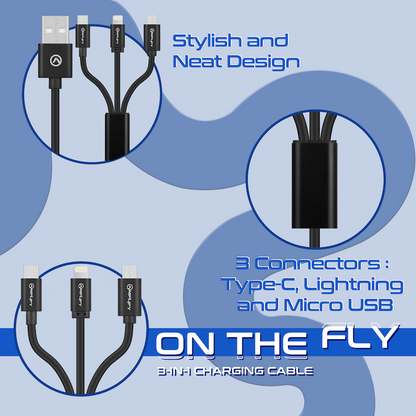 Amplify On the Fly 3-in-1 Charging Cable 1m