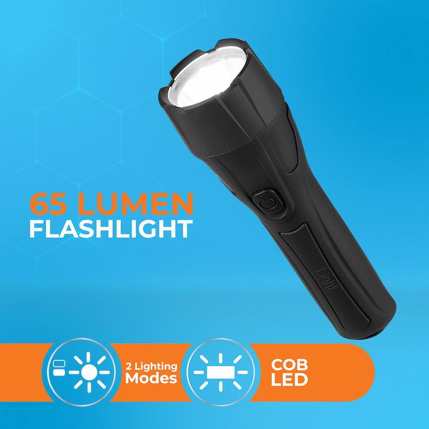 Switched 65 Lumen Flashlight - Black