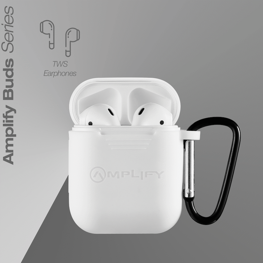 Amplify Buds Series True Wireless Earphones with Silicone Accessories - White