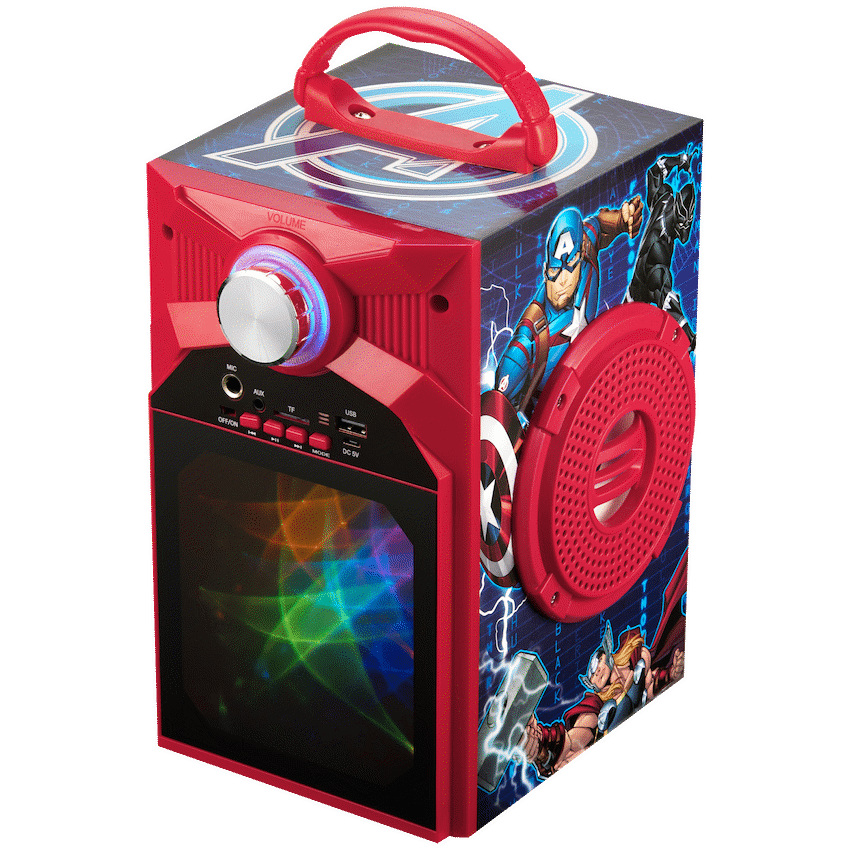 Marvel Avengers Galaxy LED Stars Karaoke Machine with Microphone