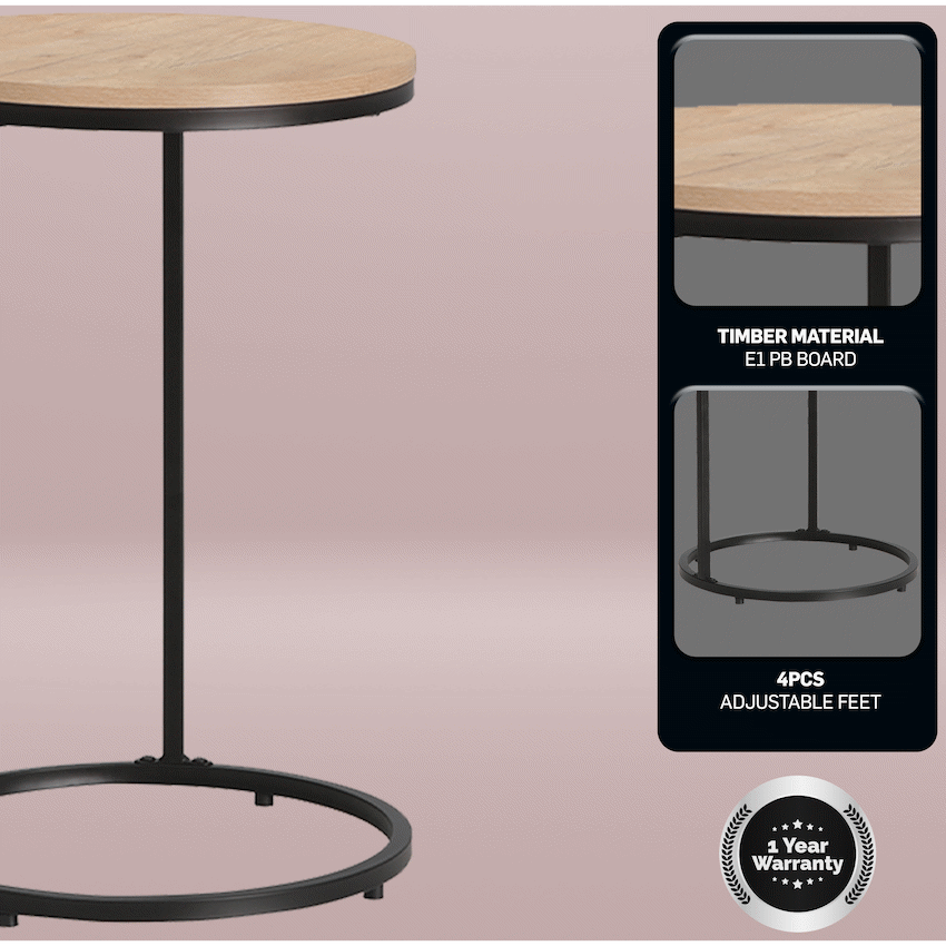 Everfurn Nordic Couch Side Table, Sofa Table