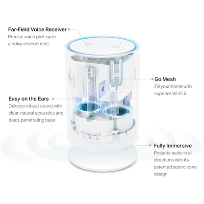 TP-Link Deco VOICEX20 (3-Pack) AX1800 Whole Home Mesh Wi-Fi 6 System with Smart Speaker