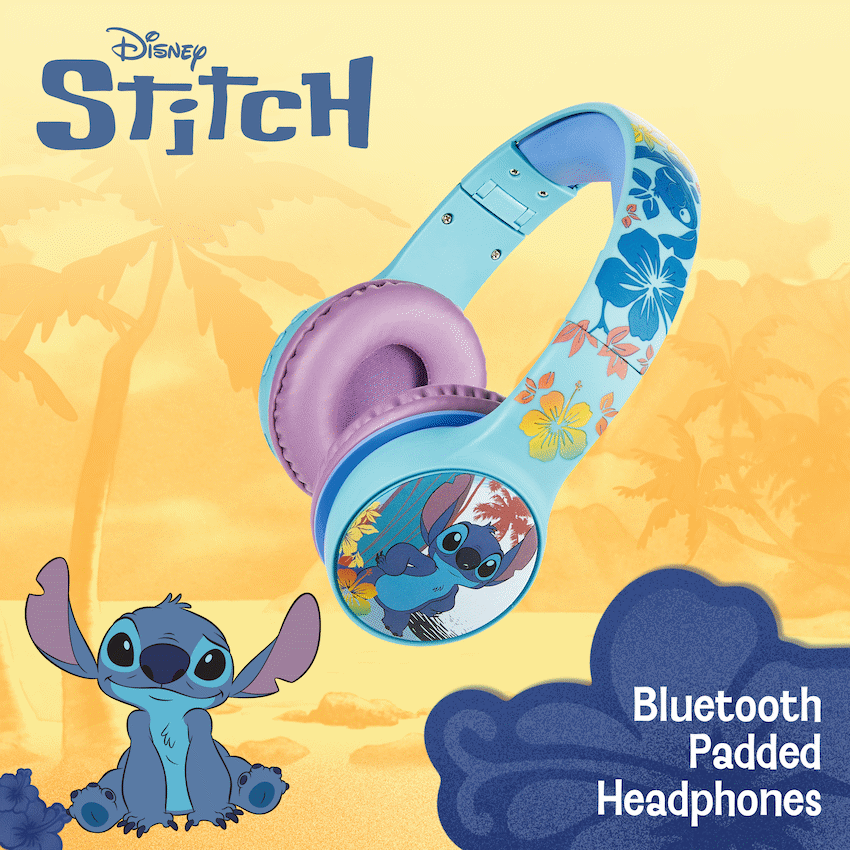Disney Stitch Bluetooth Padded Headphones with dB Switch Function