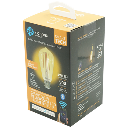 Smart Wi-Fi Bulb 5w LED Amber Filament Vintage Bayonet
