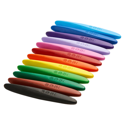 Frozen 12 Plastic Crayons Twin tip Triangular Multi