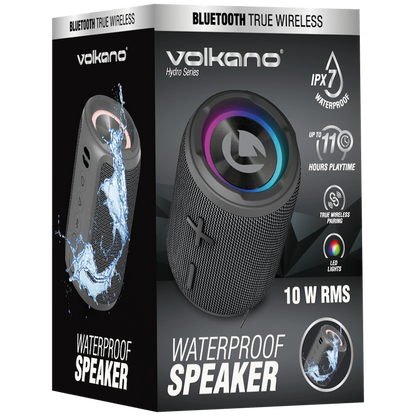 Volkano Hydro Series IPX7 Bluetooth Speaker - Black