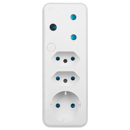 SWITCHED  4 Way Schuko Adaptor