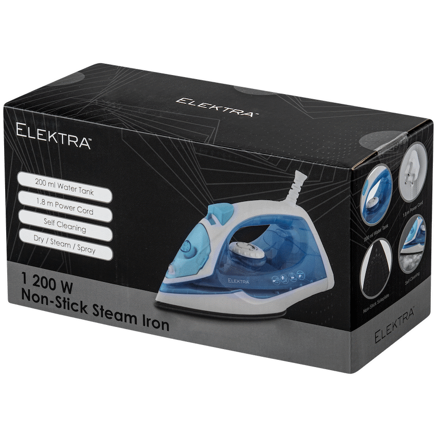 Elektra - 1200w Non-Stick Steam Iron