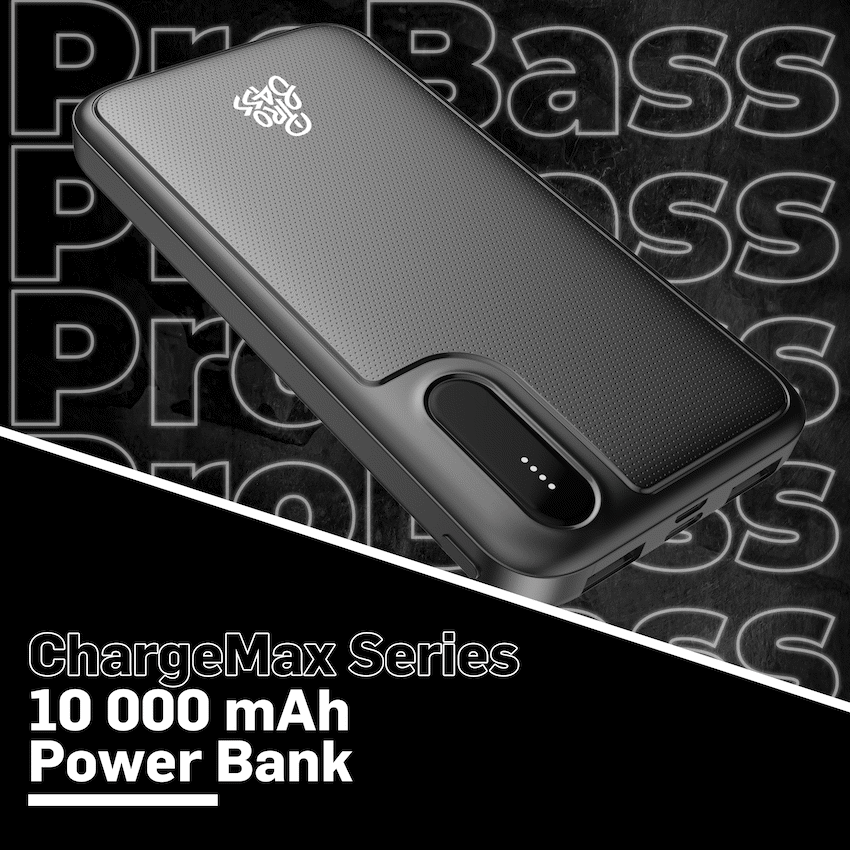 Pro Bass ChargeMax Series 10000mah Power Bank