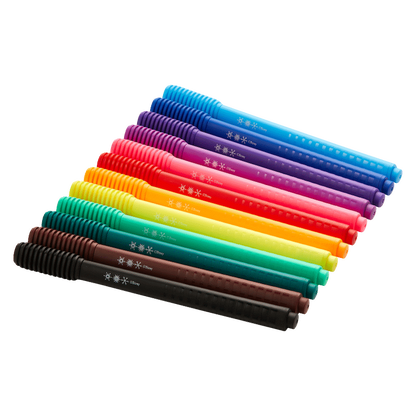 Frozen 12 Capfix Connectable Fibre Markers - Multi
