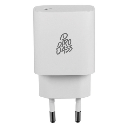 Pro Bass RapidCharge Series 20w Single Type-C Wall Charger - White