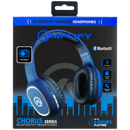 Amplify Chorus series Bluetooth Wireless Headphones - Dark blue
