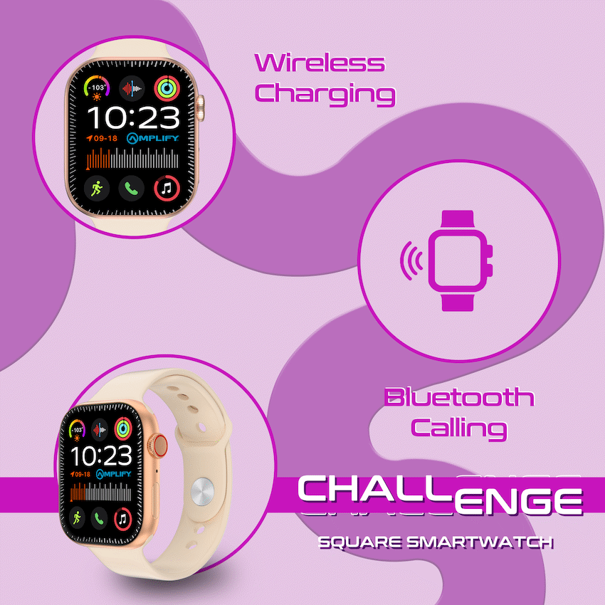 Amplify Challenge Series Square Smartwatch - Gold