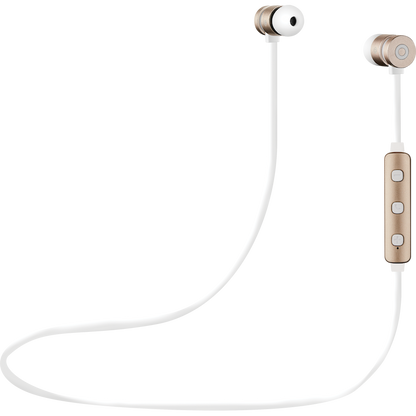 Volkano Mercury Series Bluetooth Magnetic Earphones - Gold/White