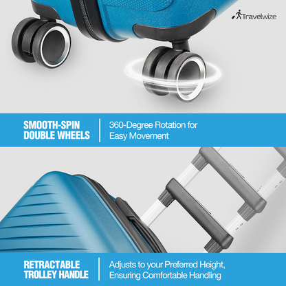 Travelwize Paros PP 4-Wheel Spinner 75cm Luggage - Teal
