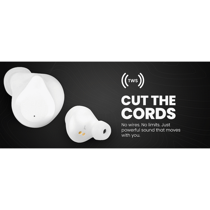 Volkano Scorpio Series True Wireless Earphones - White