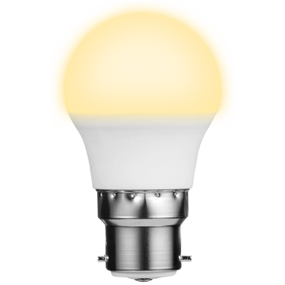 Switched 5w Golfball LED Light Bulb B22 - Warm White