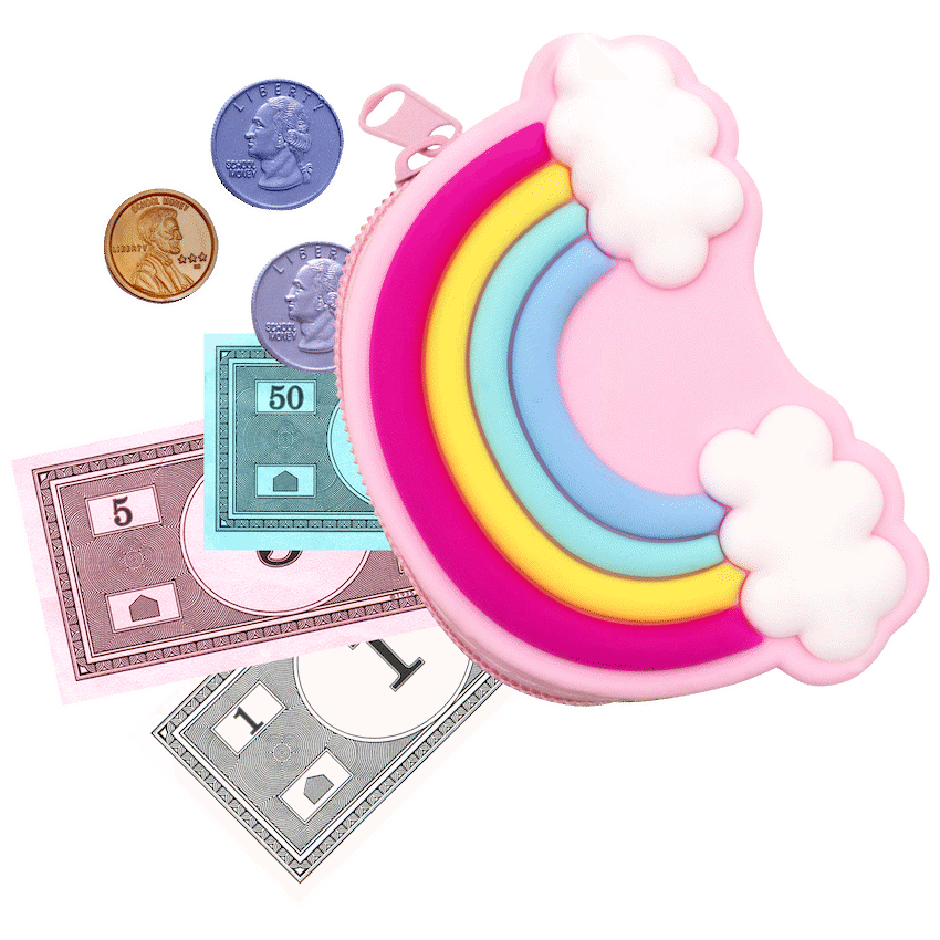 Quest Rainbow Silicone Purse - Pink