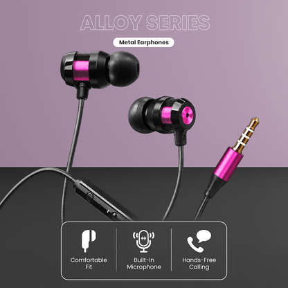Volkano Alloy series metal earphone - Purple