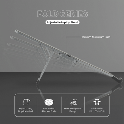 Volkano Fold Series Adjustable Aluminium Laptop Stand