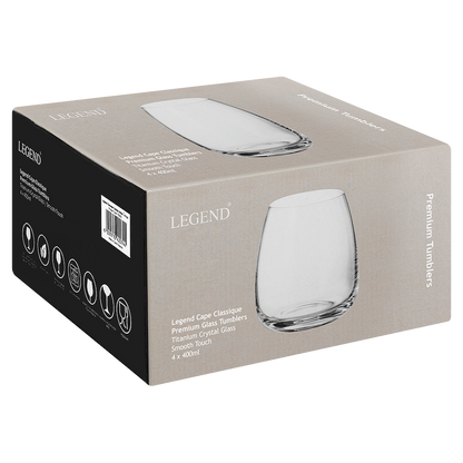 Legend Classique Tumbler 400ml - 4pc set ( Order in Qty of 4)