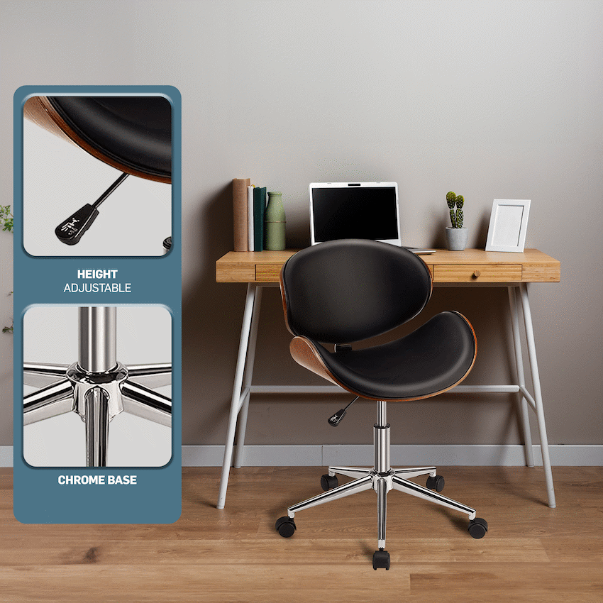 Amos Mid Back Office Chair - Black