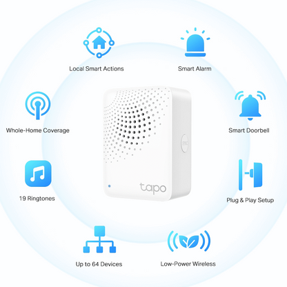TP-Link Tapo H100 Smart Wi-Fi 868mhz Hub with Chime