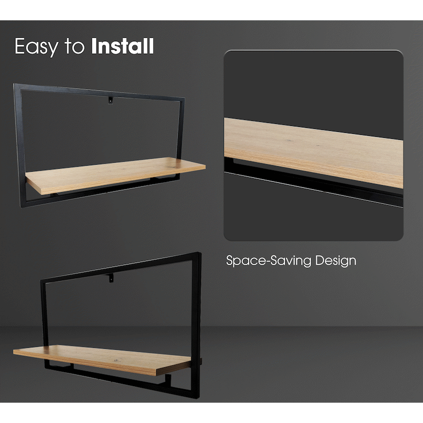 Everfurn Iris Floating Wall Shelf -Large