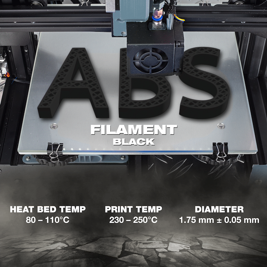 SA Filament ABS Premium Filament 1kg - Black