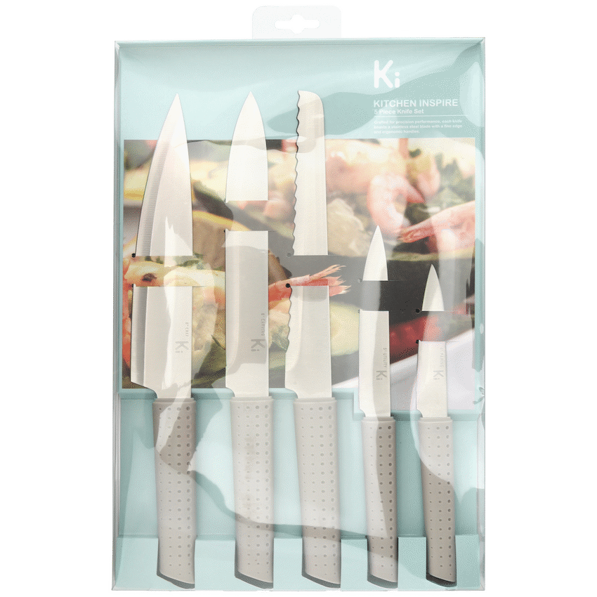 Kitchen Inspire 5pce Knife Set ( Order in Qty of 6)