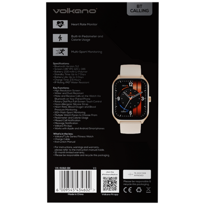 Volkano Life Series Smart Watches - Gold