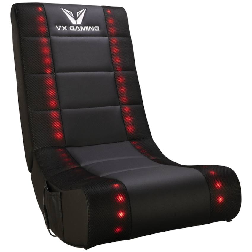 VX Gaming Electra Series Rocking Gaming Chair with LED lights