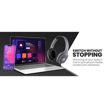 Volkano Pebble Series Bluetooth Headphones - Dark Grey
