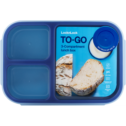 LocknLock To-Go Lunch Box 1.5lt - Blue ( Order in Qty of 6)