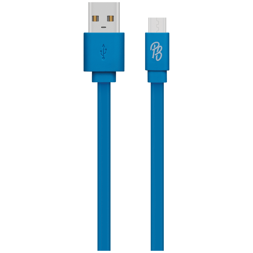 Pro Bass Energize Series Packaged Micro USB Cable - Blue 1.2m